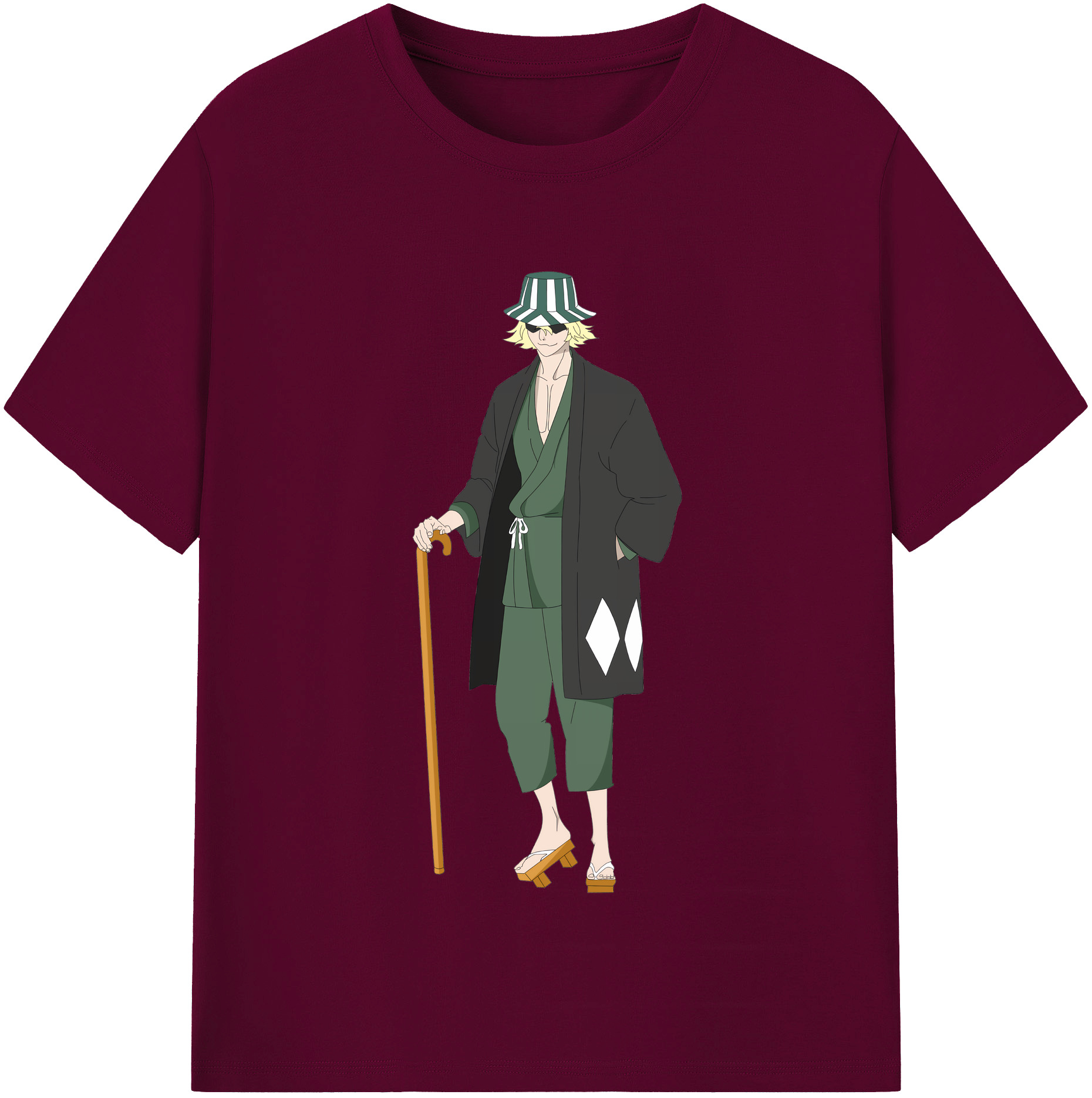 （画像用） "ブリーチ 浦原 喜助（うらはら きすけ） BLEACH Urahara Kisuke " レディースカジュアルプリントTシャツ（綿100％）
